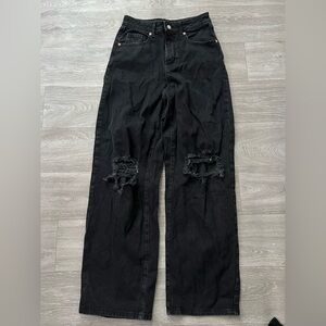 Wild Fable High Rise Black Ripped Jeans